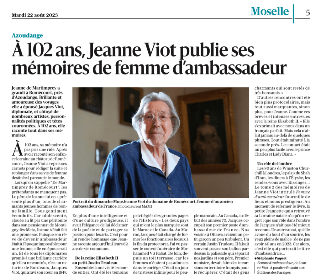 Jeanne Viot, la presse parle de ses mémoires